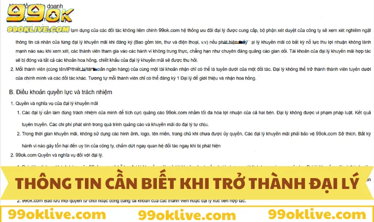 Đại Lý 99OK 179 Thông tin cần biết khi trở thành đối tác chính thức